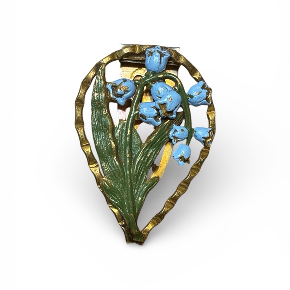 Vintage Jewelry - Vintage Lily of the Valley Dress Clip
